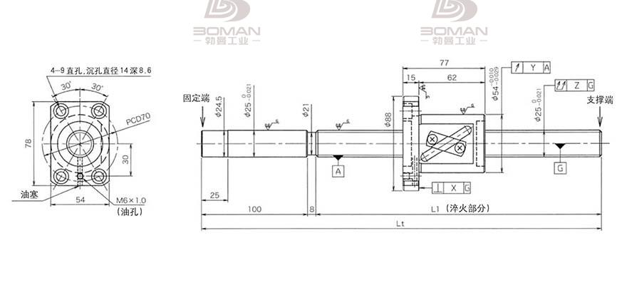 KURODA GG2525AS-BALR-1520A 黑田丝杆上海代理商