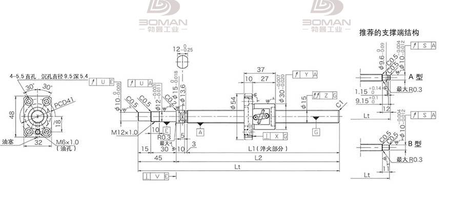 KURODA GP1502DS-BAPR-0600B-C3S 黑田精工丝杆底座安装视频