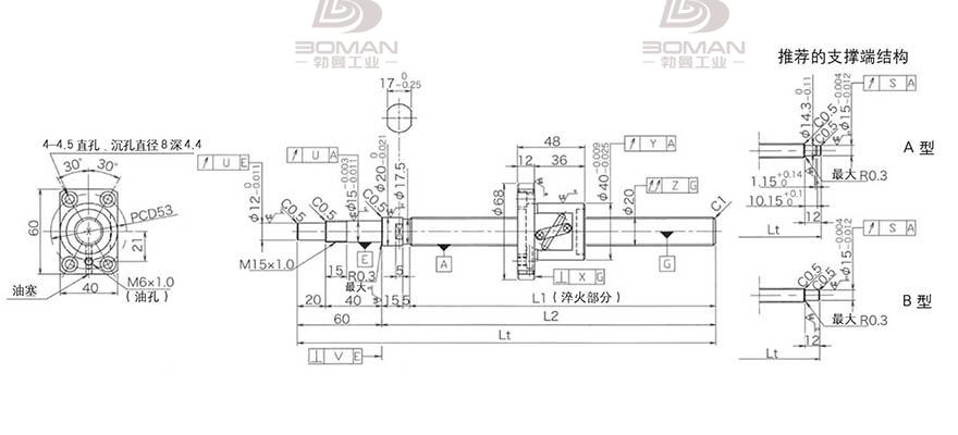 KURODA GP2005DS-BALR-1005B-C3F 黑田精工滚珠丝杠代理