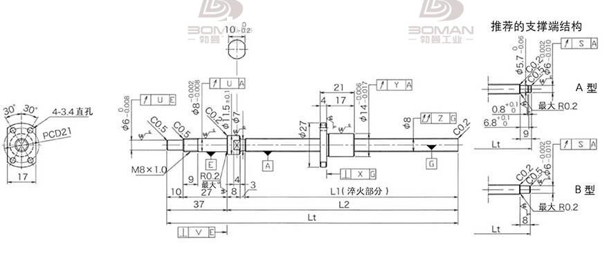 KURODA DP0802JS-HDNR-0180B-C3F 黑田精工和thk丝杆比较