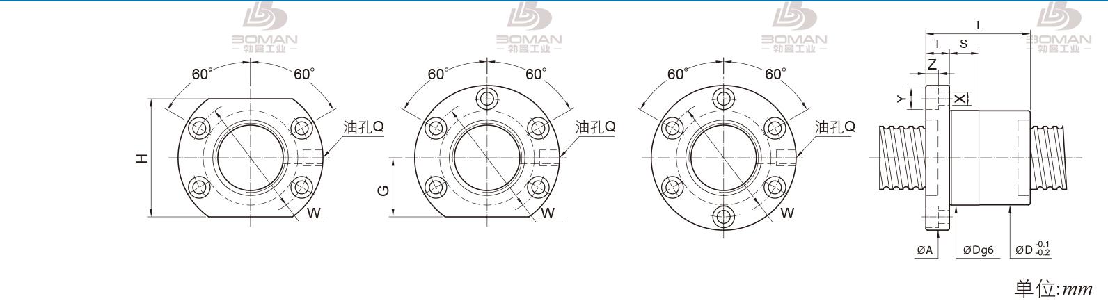 PMI FSIC3605-4 PMI转造级滚珠丝杠型号说明