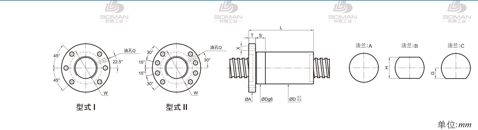 PMI FSDC1204-3 PMI转造级滚珠丝杠型号说明